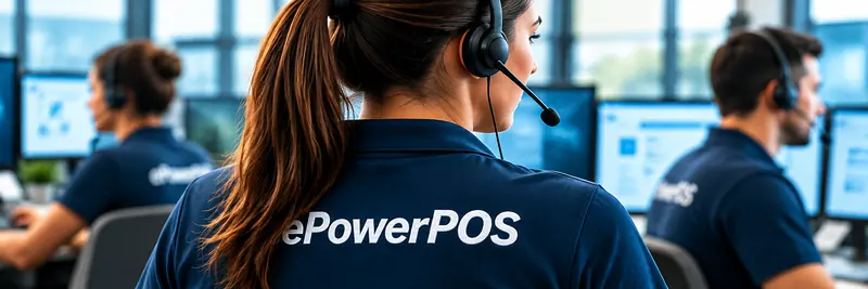 ePower POS support representative wearing a headset